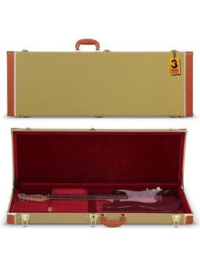 Padded Hardshell Electric Guitar Case, Durable Wood Gig Bag for Protection